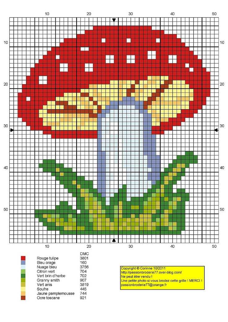 Бесплатные схемы вышивки крестиком мухоморы